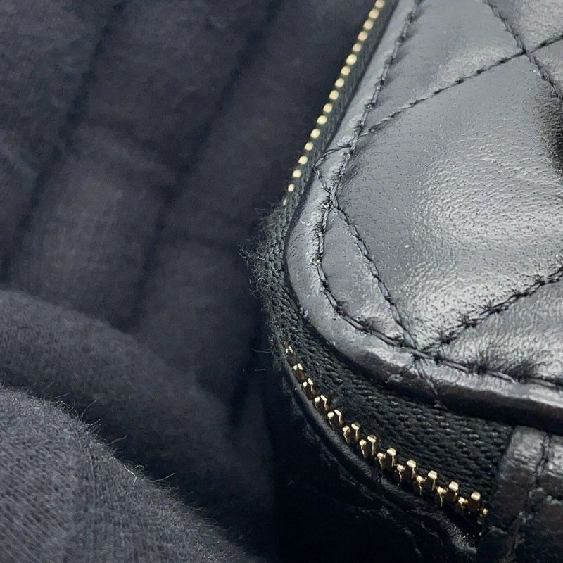 シャネル チェーンショルダーバッグ マトラッセ ココマーク ヴァニティケース ラムスキン AP2199 CHANEL 黒