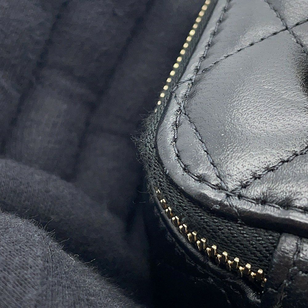 シャネル チェーンショルダーバッグ マトラッセ ココマーク ヴァニティケース ラムスキン AP2199 CHANEL 黒