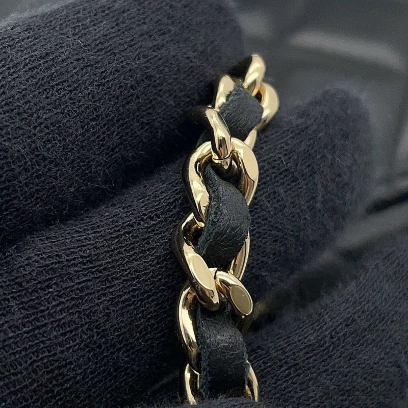 シャネル チェーンショルダーバッグ マトラッセ ココマーク ヴァニティケース ラムスキン AP2199 CHANEL 黒