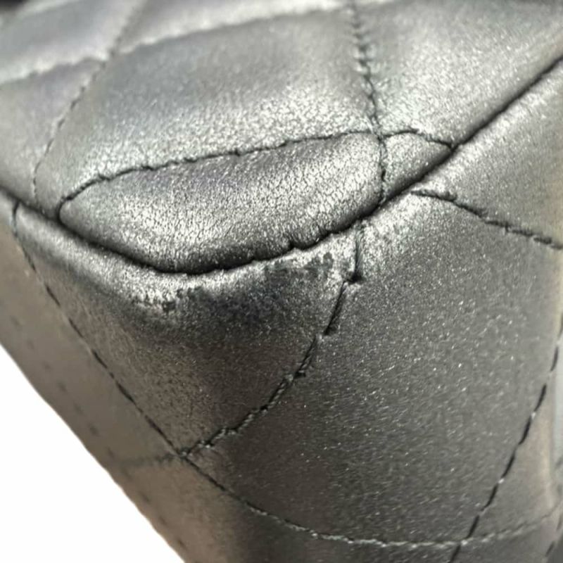 シャネル チェーンショルダーバッグ ココマーク ミニ マトラッセ 20 ラムスキン A69900 CHANEL 黒