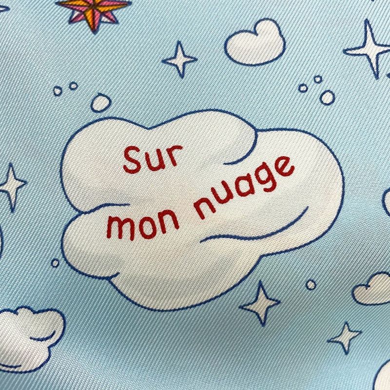 エルメス スカーフ カレ90 私の雲 Sur Mon Nuage HERMES シルクスカーフ 2022年秋冬