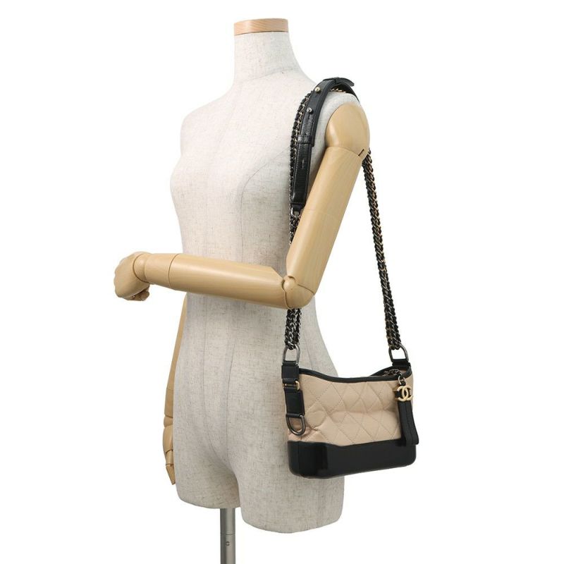 シャネル チェーンショルダーバッグ ガブリエル ドゥ シャネル スモール ホーボーバッグ A91810 CHANEL 黒