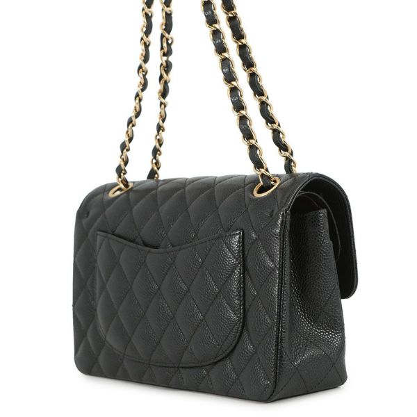 シャネル チェーンショルダーバッグ マトラッセ23 ココマーク Wフラップ キャビアスキン A01113 CHANEL 黒