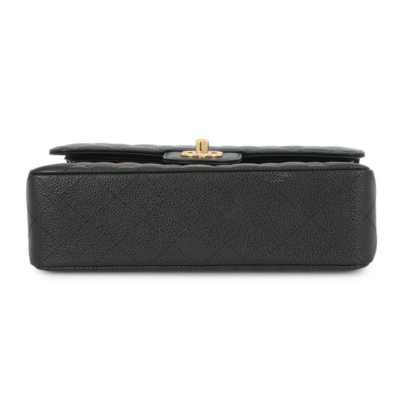 シャネル チェーンショルダーバッグ マトラッセ23 ココマーク Wフラップ キャビアスキン A01113 CHANEL 黒