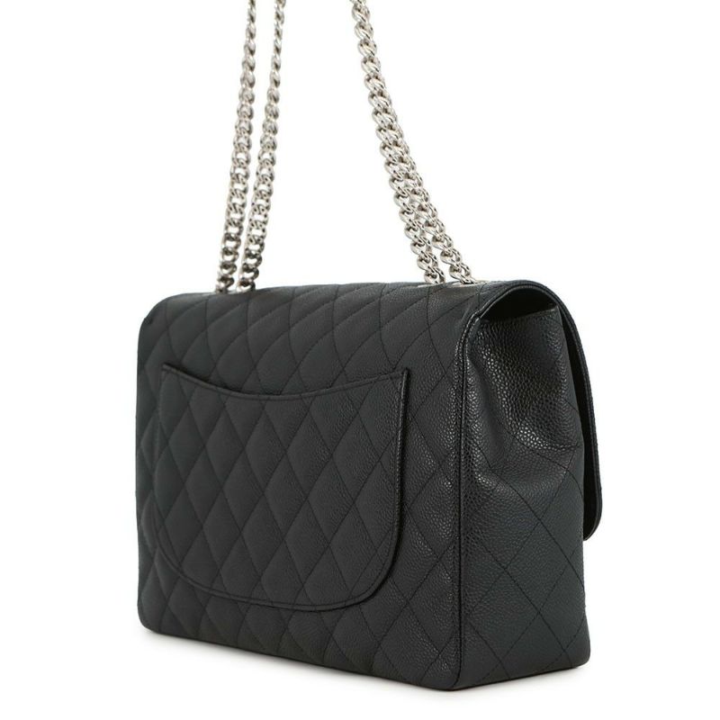 シャネル チェーンショルダーバッグ マトラッセ30 ココマーク キャビアスキン A28600 CHANEL デカマト 黒