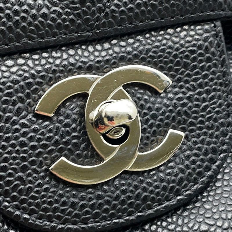 シャネル チェーンショルダーバッグ マトラッセ30 ココマーク キャビアスキン A28600 CHANEL デカマト 黒