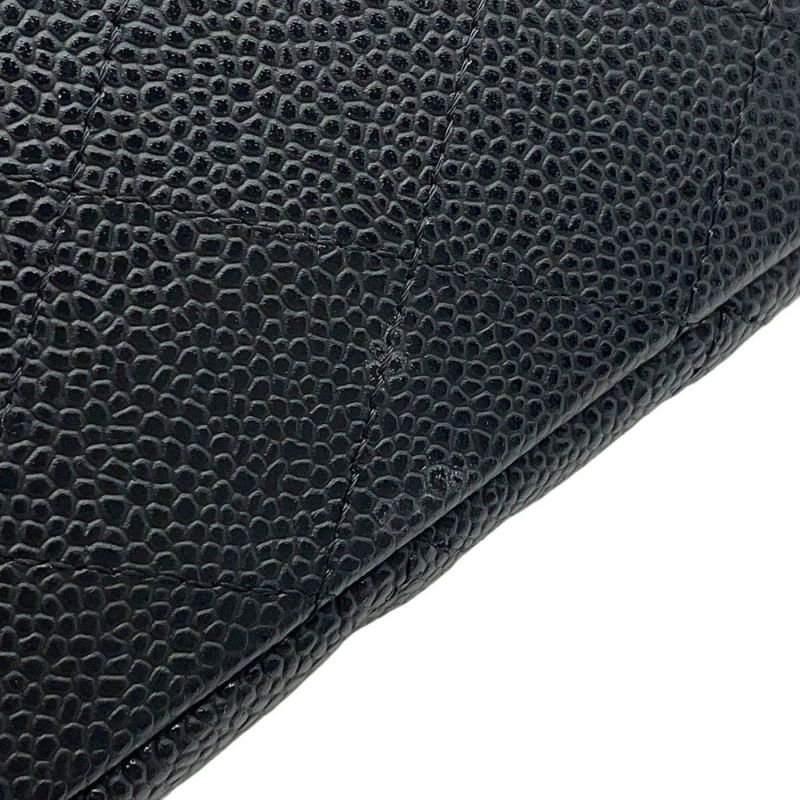 シャネル チェーンショルダーバッグ マトラッセ30 ココマーク キャビアスキン A28600 CHANEL デカマト 黒