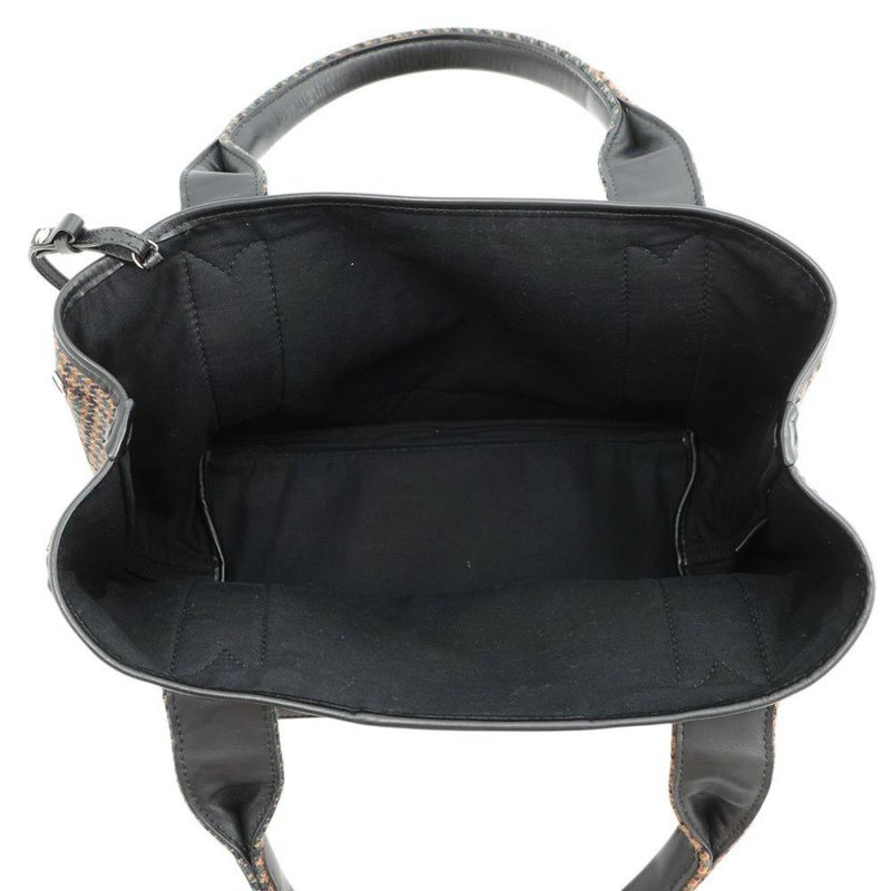 バレンシアガ トートバッグ ネイビーカバス スモール ポーチ付 千鳥柄 339933 BALENCIAGA 黒