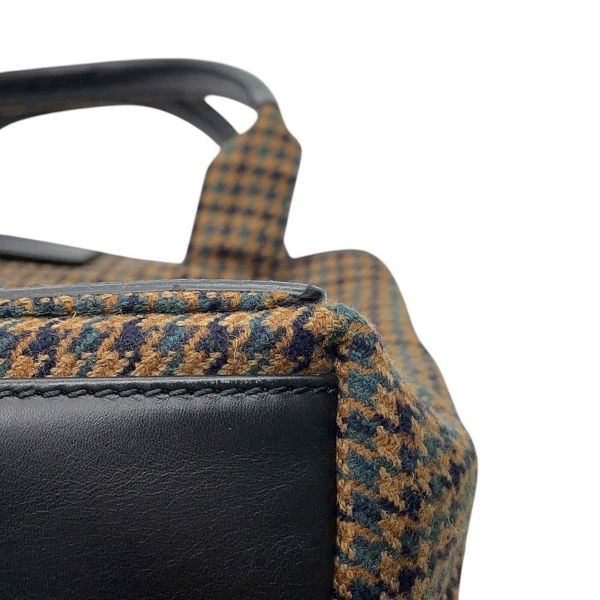 バレンシアガ トートバッグ ネイビーカバス スモール ポーチ付 千鳥柄 339933 BALENCIAGA 黒