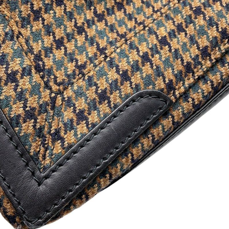 バレンシアガ トートバッグ ネイビーカバス スモール ポーチ付 千鳥柄 339933 BALENCIAGA 黒