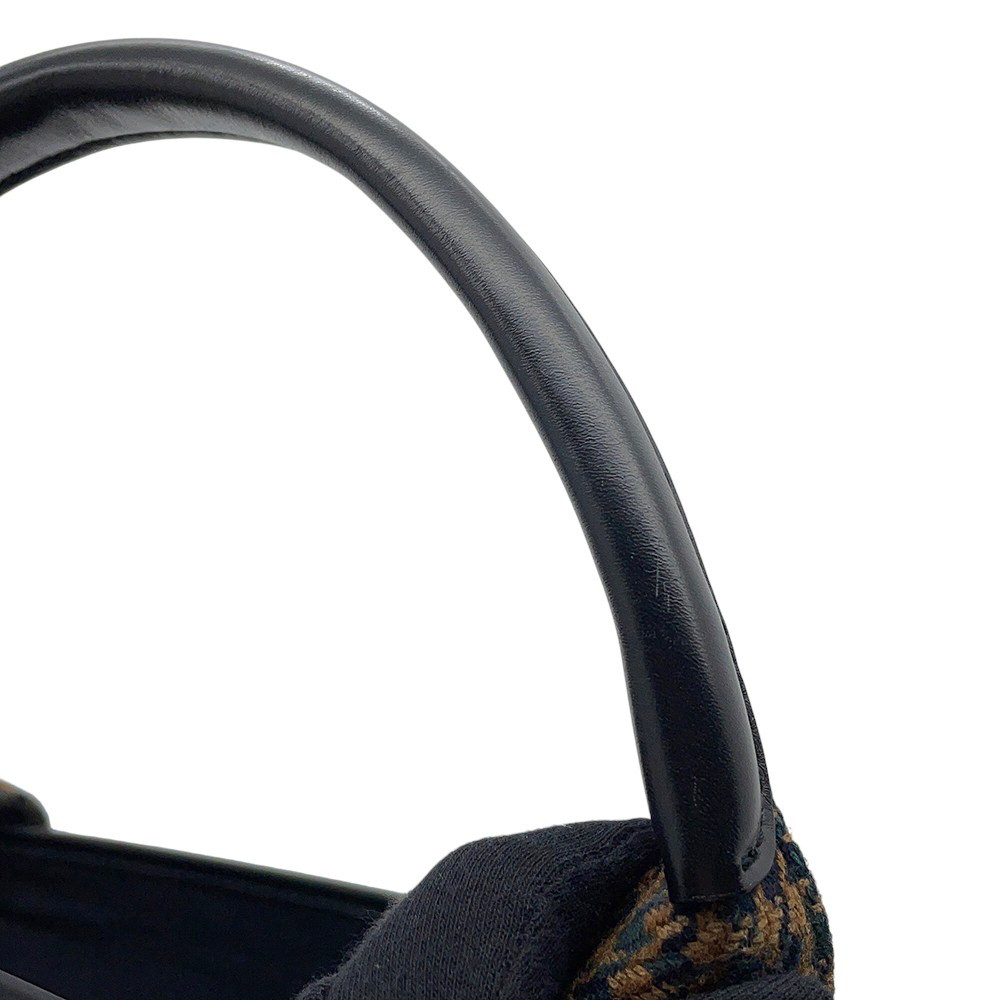 バレンシアガ トートバッグ ネイビーカバス スモール ポーチ付 千鳥柄 339933 BALENCIAGA 黒