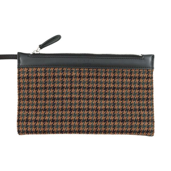 バレンシアガ トートバッグ ネイビーカバス スモール ポーチ付 千鳥柄 339933 BALENCIAGA 黒