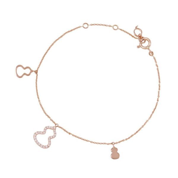 キーリン ブレスレット ウル ナノダイヤモンド 0.110ct K18PGピンクゴールド Qeelin Wulu 瓢箪 ひょうたん 指輪