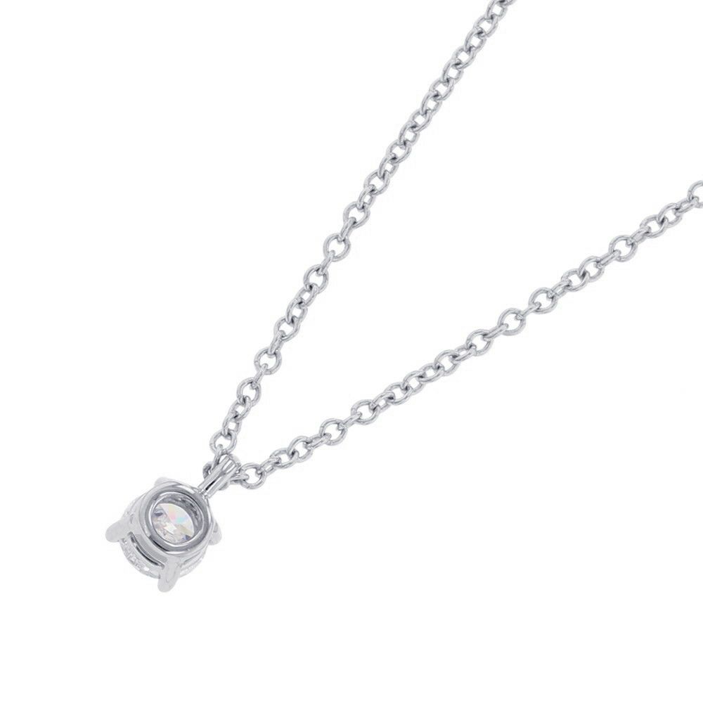 ティファニー ネックレス ソリティア ダイヤモンド ペンダント ダイヤ 1P 0.21ct Pt950プラチナ Tiffany&Co.