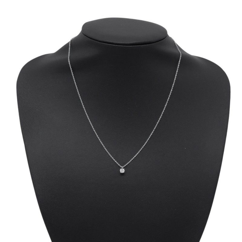 ティファニー ネックレス ソリティア ダイヤモンド ペンダント ダイヤ 1P 0.21ct Pt950プラチナ Tiffany&Co.