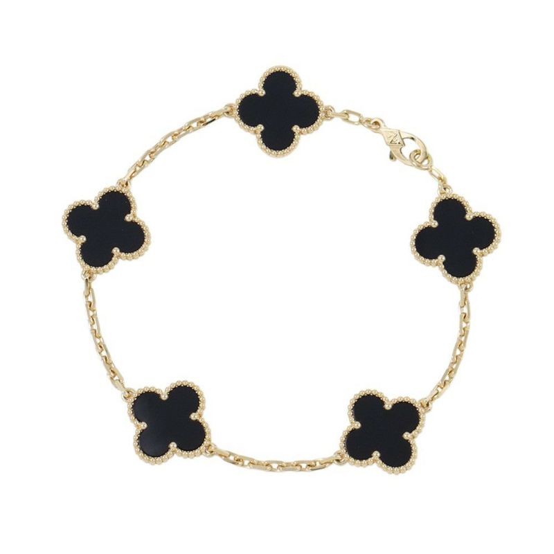 ヴァンクリーフ＆アーペル ブレスレット ヴィンテージ アルハンブラ ブレスレット 5モチーフ オニキス K18YG VCARA41300