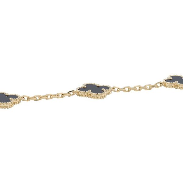 ヴァンクリーフ＆アーペル ブレスレット ヴィンテージ アルハンブラ ブレスレット 5モチーフ オニキス K18YG VCARA41300