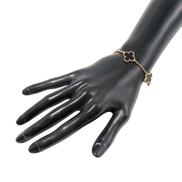 ヴァンクリーフ＆アーペル ブレスレット ヴィンテージ アルハンブラ ブレスレット 5モチーフ オニキス K18YG VCARA41300