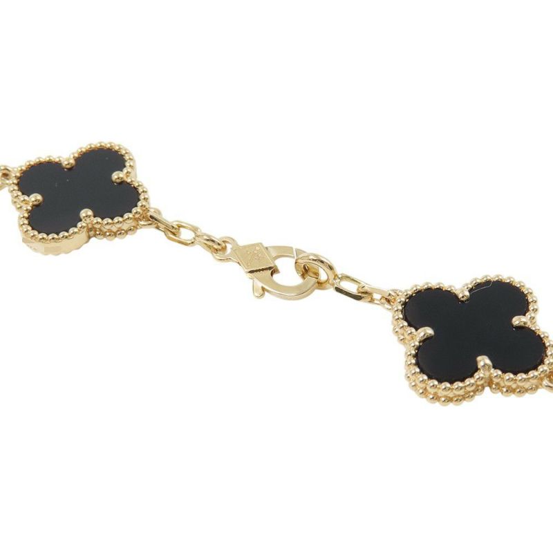 ヴァンクリーフ＆アーペル ブレスレット ヴィンテージ アルハンブラ ブレスレット 5モチーフ オニキス K18YG VCARA41300