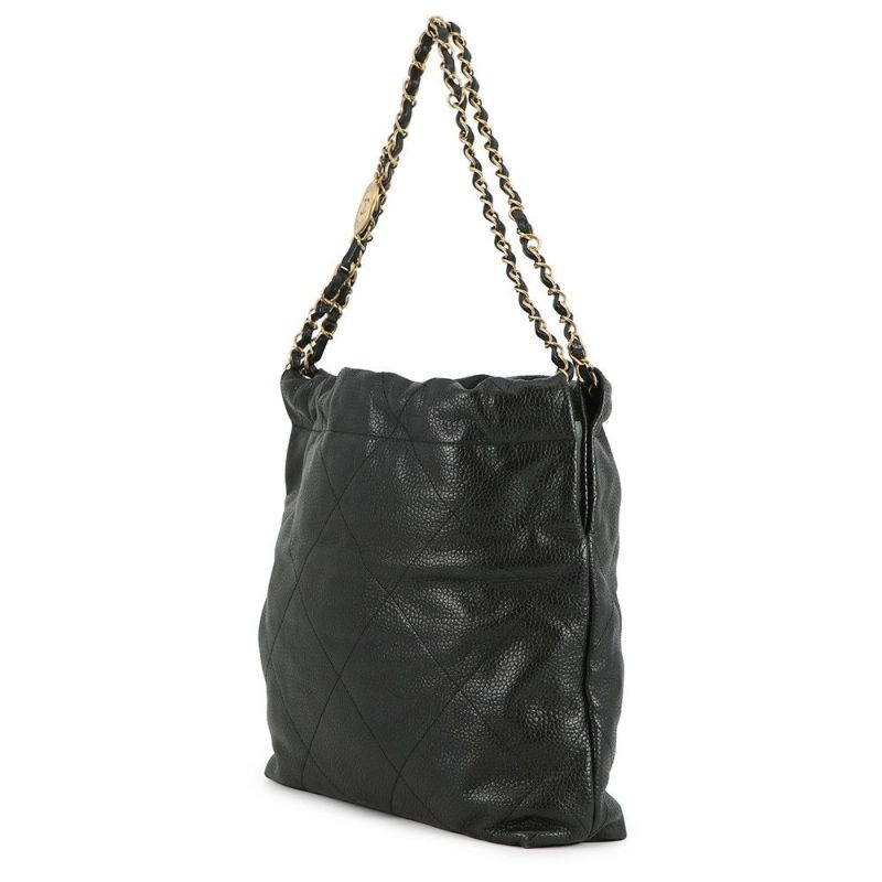 シャネル ハンドバッグ CHANEL 22 マトラッセ スモール グレインドカーフスキン AS3260 CHANEL ポーチ付き 黒