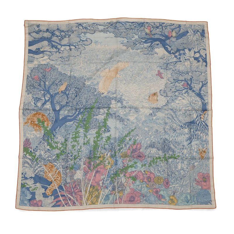 エルメス ストール カレ140 カレジェアン 自然回帰 Retour a la Nature HERMES