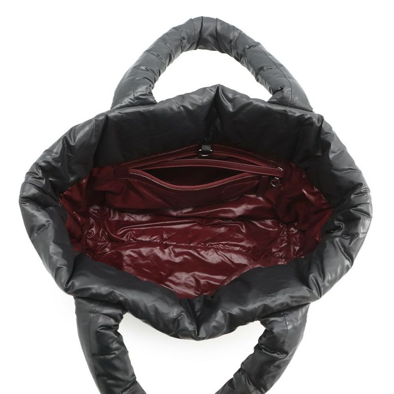 シャネル トートバッグ  コココクーン ココマーク マトラッセ スモール PM ナイロン A48610 CHANEL バッグ 黒