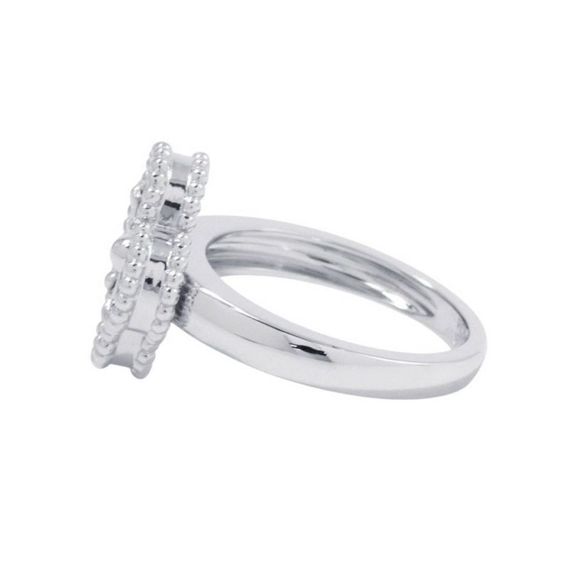 ヴァンクリーフ&アーペル リング ヴィンテージ アルハンブラ リング ギヨシェ K18WGホワイトゴールド サイズ54 VCARP9XI00 指輪