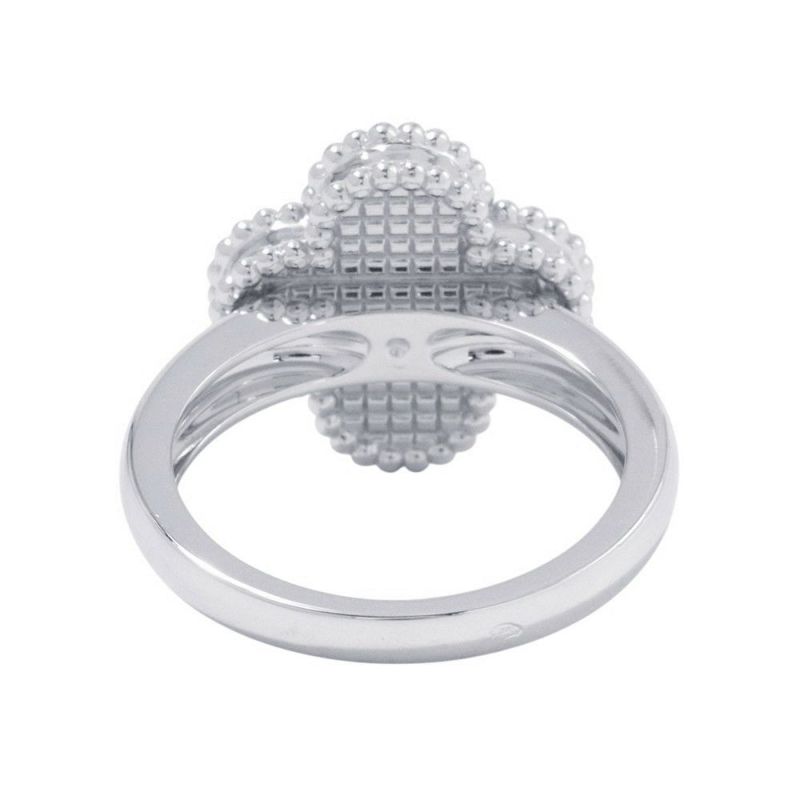 ヴァンクリーフ&アーペル リング ヴィンテージ アルハンブラ リング ギヨシェ K18WGホワイトゴールド サイズ54 VCARP9XI00 指輪