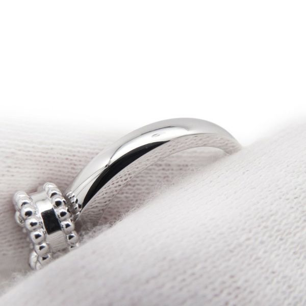 ヴァンクリーフ&アーペル リング ヴィンテージ アルハンブラ リング ギヨシェ K18WGホワイトゴールド サイズ54 VCARP9XI00 指輪