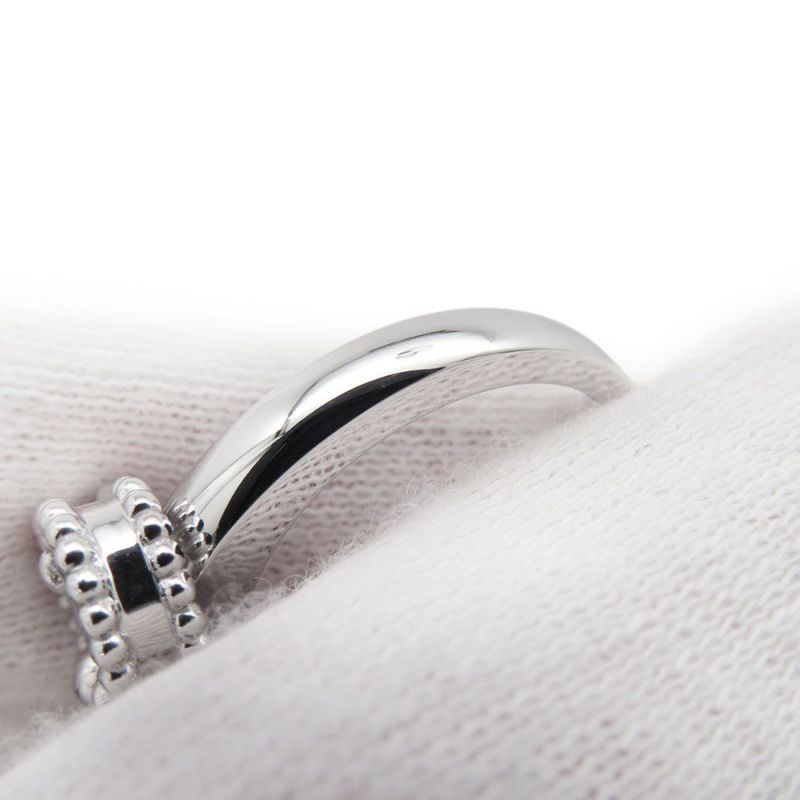 ヴァンクリーフ&アーペル リング ヴィンテージ アルハンブラ リング ギヨシェ K18WGホワイトゴールド サイズ54 VCARP9XI00 指輪