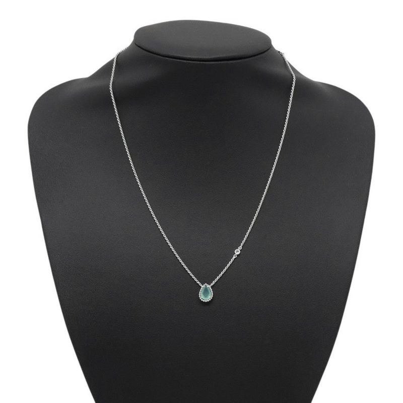 ブシュロン ネックレス セルパンボエム ペンダント エクストラスモール アクアプレーズ 1P 0.78ct/ダイヤ 8P 計0.03ct K18WG JPN00654