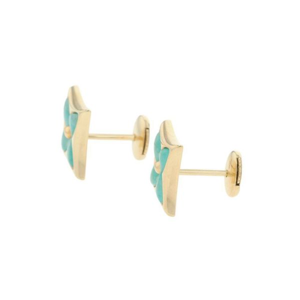 ルイヴィトン ピアス スター カラー フロッサム BB アマゾナイト K18YGイエローゴールド Q16641 LOUIS VUITTON