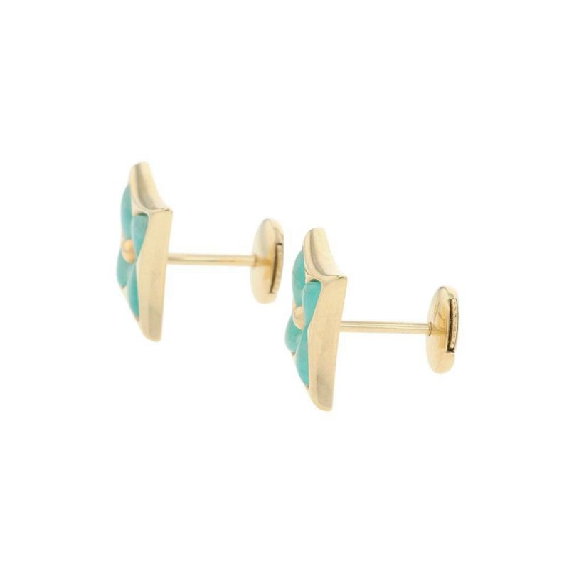 ルイヴィトン ピアス スター カラー フロッサム BB アマゾナイト K18YGイエローゴールド Q16641 LOUIS VUITTON