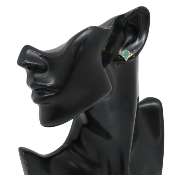 ルイヴィトン ピアス スター カラー フロッサム BB アマゾナイト K18YGイエローゴールド Q16641 LOUIS VUITTON