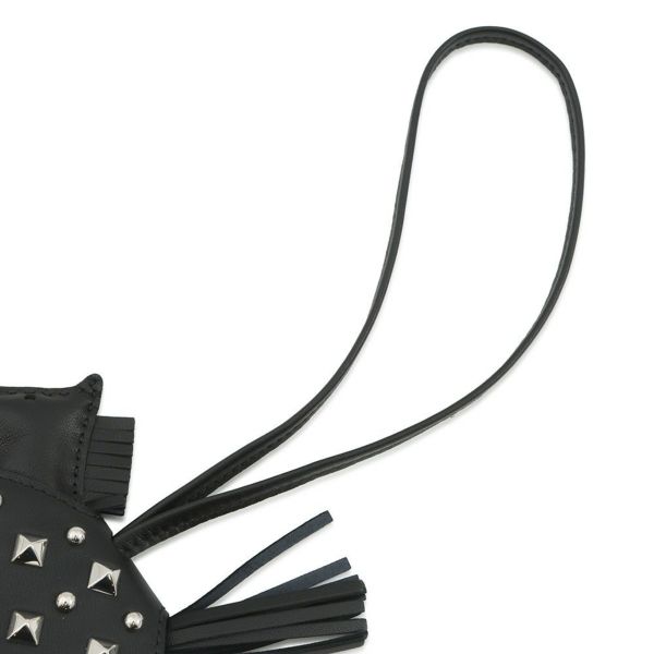 エルメス バッグチャーム ロデオPM ロベオ ロック ブラック/シルバー金具 ラムスキン HERMES チャーム 黒