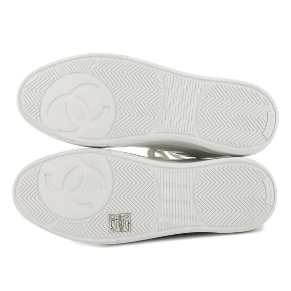 シャネル スニーカー ココマーク レディースサイズ38 カーフスキン G46733 CHANEL 靴 白