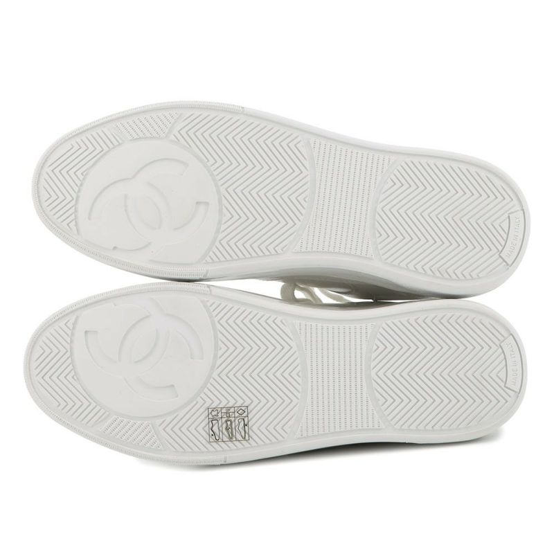 シャネル スニーカー ココマーク レディースサイズ38 カーフスキン G46733 CHANEL 靴 白