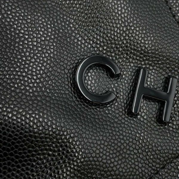 シャネル チェーンショルダーバッグ CHANEL22 スモール ソフトキャビアスキン AS3260 CHANEL ポーチ付き 黒