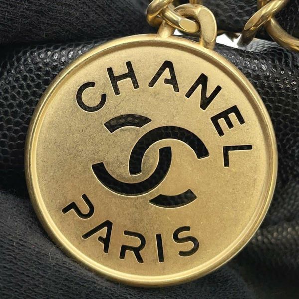 シャネル チェーンショルダーバッグ CHANEL22 スモール ソフトキャビアスキン AS3260 CHANEL ポーチ付き 黒