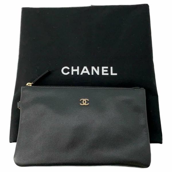 シャネル チェーンショルダーバッグ CHANEL22 スモール ソフトキャビアスキン AS3260 CHANEL ポーチ付き 黒