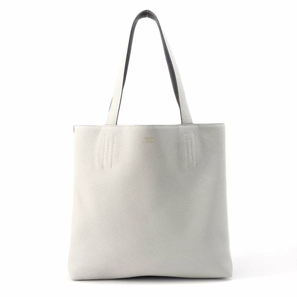 エルメス トートバッグ ドゥブルセンス36 エタン/パールグレー トリヨンクレマンス D刻印