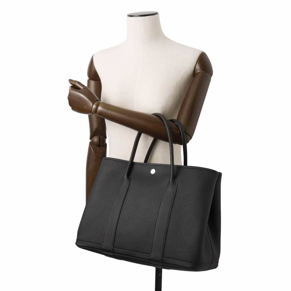 エルメス トートバッグ ガーデンパーティPM ブラック/シルバー金具 ネゴンダ W刻印