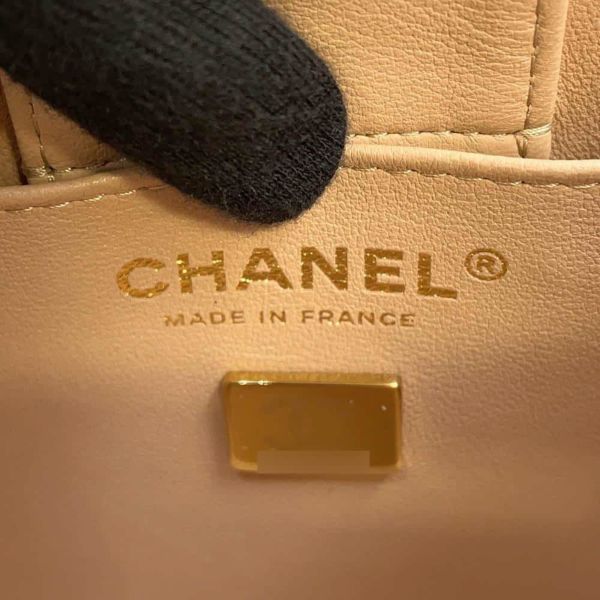 シャネル チェーンショルダーバッグ マトラッセ ココマーク スクエア バケットバッグ ラムスキン AS3176 CHANEL