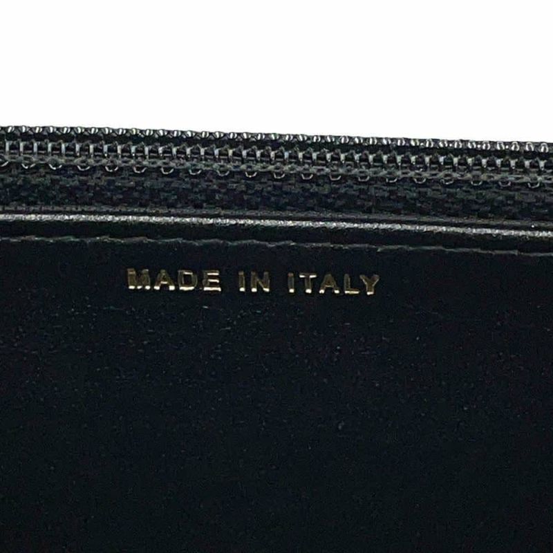 シャネル チェーンウォレット ココマーク フェイクパール カーフレザー CHANEL 黒 財布