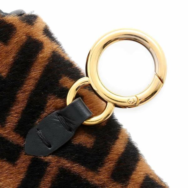 フェンディ バッグチャーム ナノ バゲット ファー 7AR844 FENDI 2wayチェーンショルダーバッグ 黒