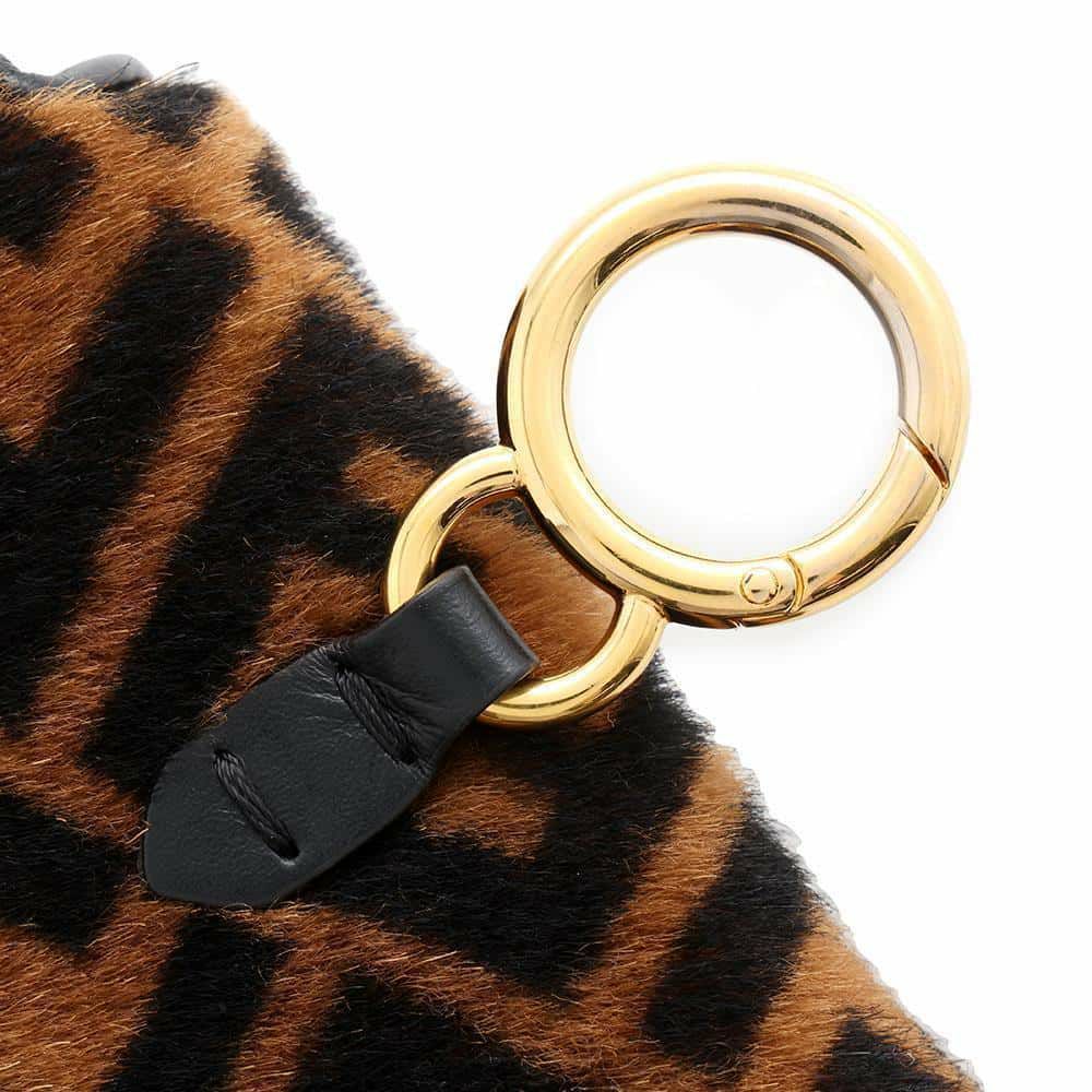 フェンディ バッグチャーム ナノ バゲット ファー 7AR844 FENDI 2wayチェーンショルダーバッグ 黒