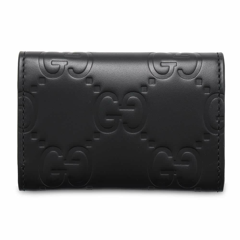 グッチ カードケース GG レザー 772792 GUCCI 財布 パスケース 名刺入れ 黒