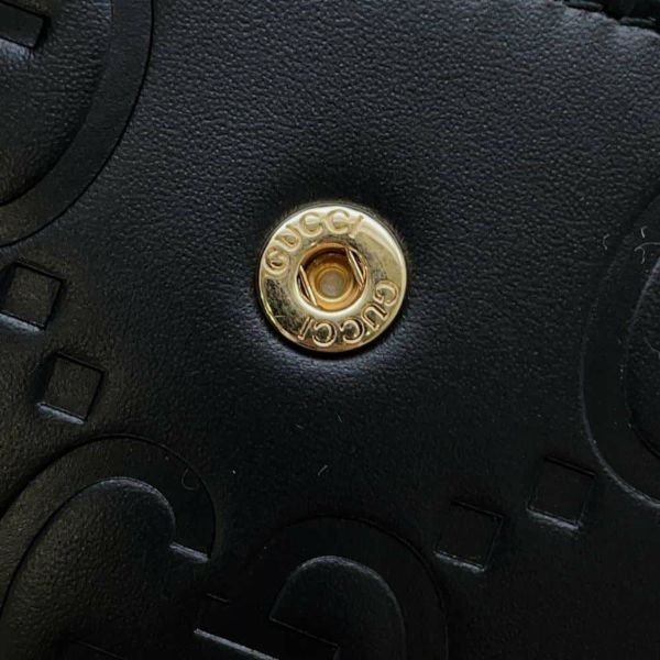 グッチ カードケース GG レザー 772792 GUCCI 財布 パスケース 名刺入れ 黒