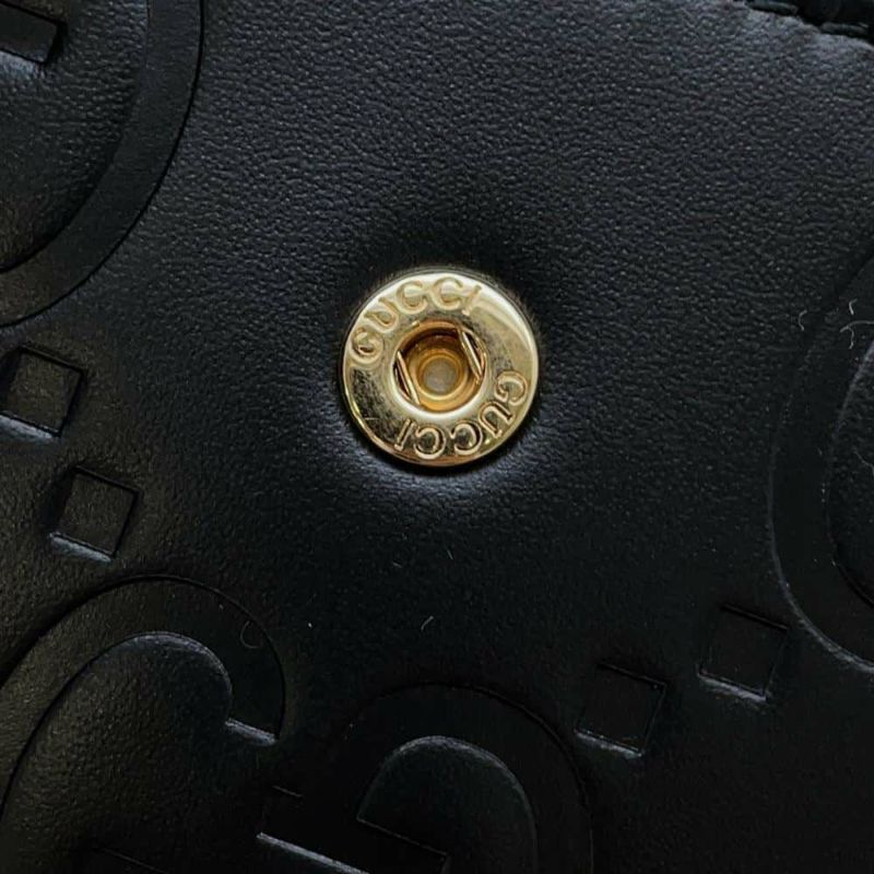 グッチ カードケース GG レザー 772792 GUCCI 財布 パスケース 名刺入れ 黒