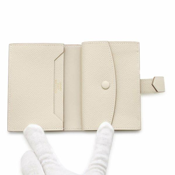 エルメス カードケース ベアン ミニ クレ/ゴールド金具 エプソン W刻印 HERMES 名刺入れ